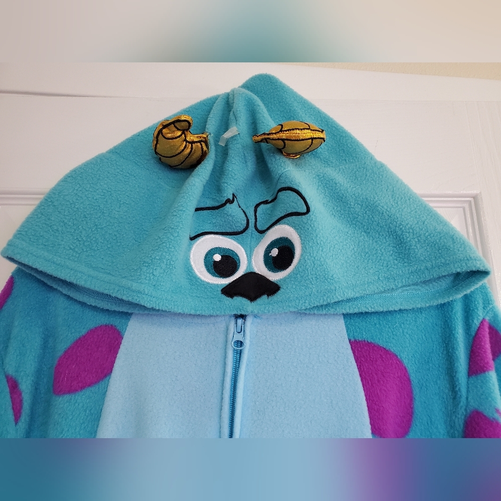 Sulley-Inspired Teal Hooded Men's Onesie